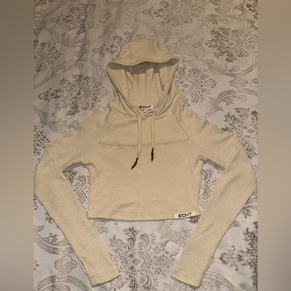 ECHT Small Cream Cropped Sweater Top